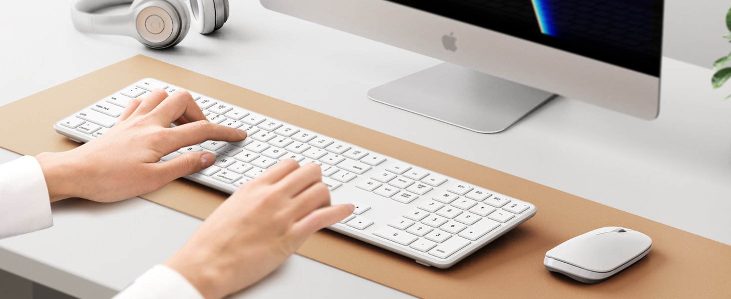 Bluetooth Keyboard and Mouse for Mac, OMOTON Wireless