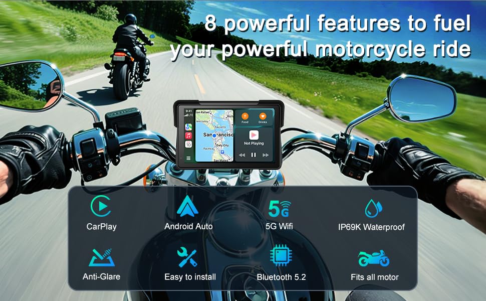 Amazon.com: Wireless Motorcycle Apple Carplay,7 Inch