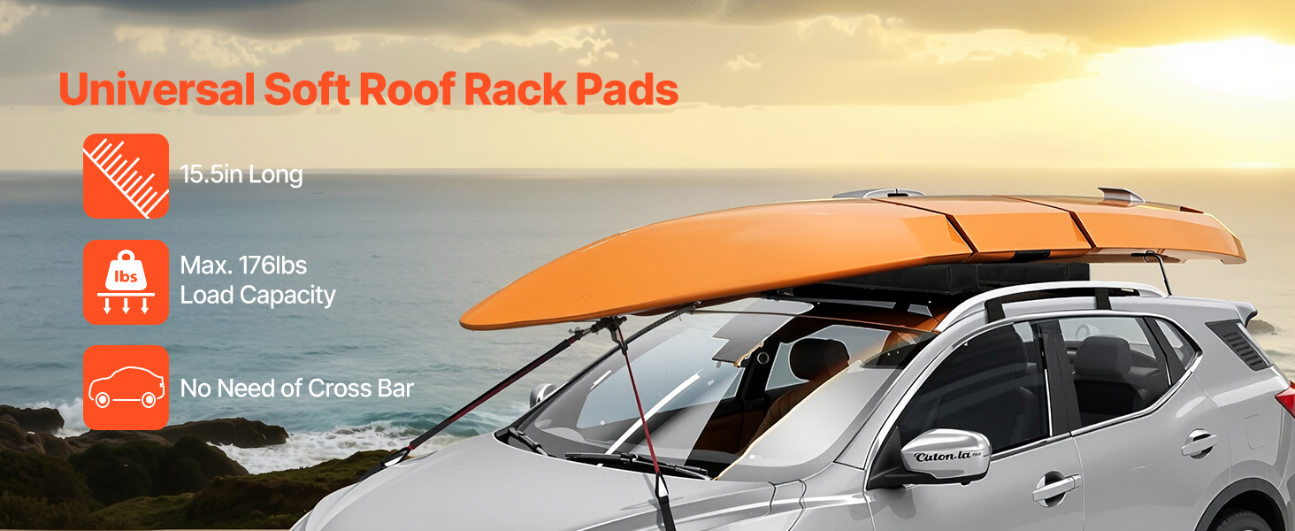 universal soft roof rack pads