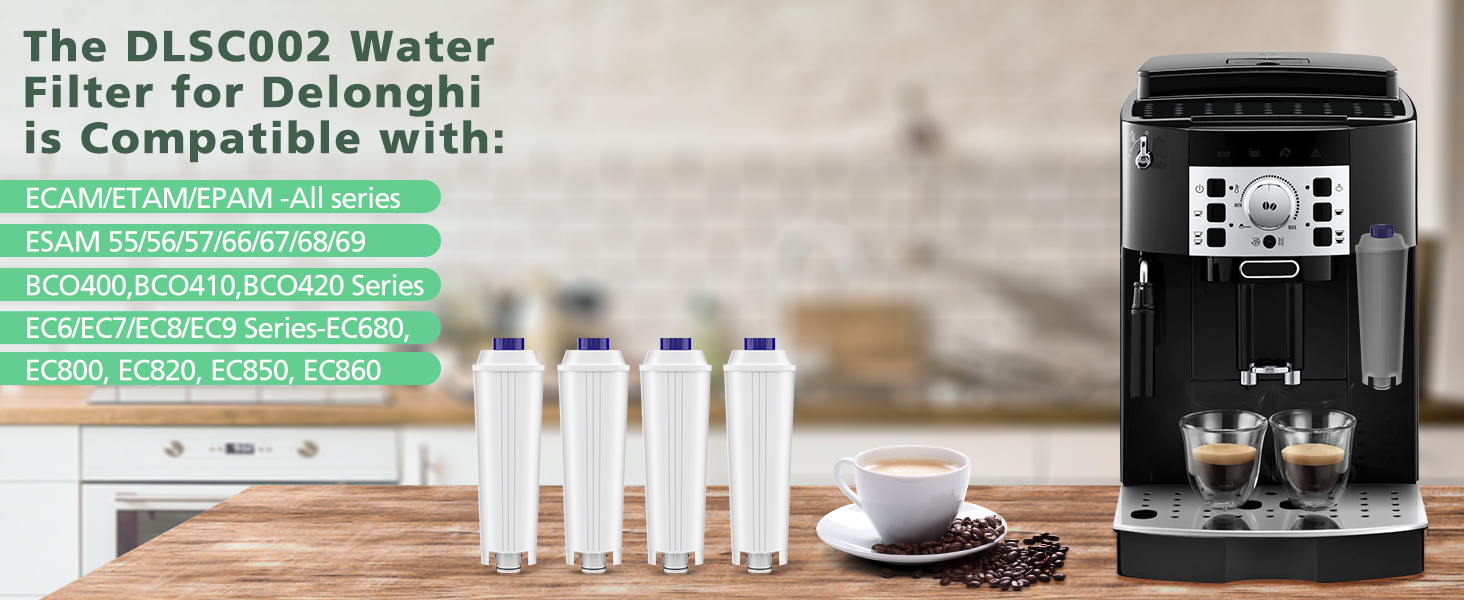 Water Filter for Delonghi Coffee Machine -Coffee Filter Replacement for DeLonghi DLSC002