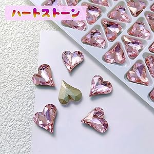Amazon | Chisafly ネイルパーツ ハート 大きい 2種類 30個