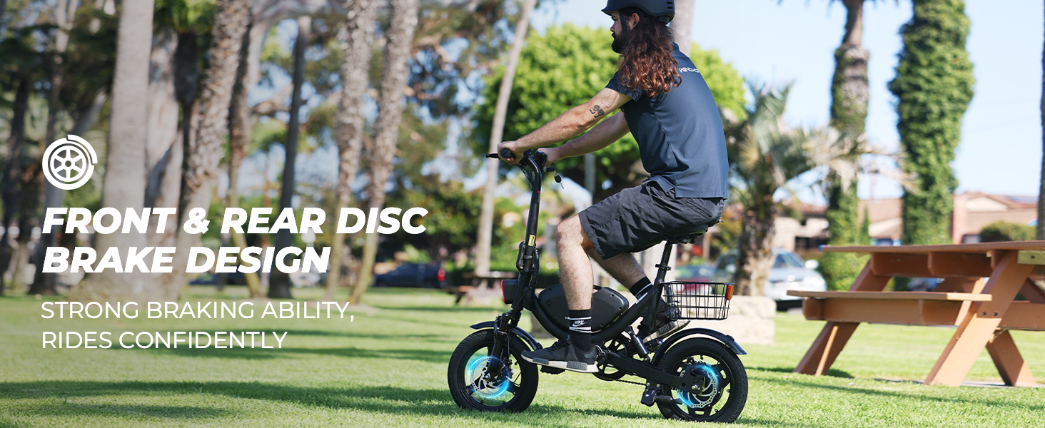 WINDHORSE Electric Bike Front and Rear Disc Brakes