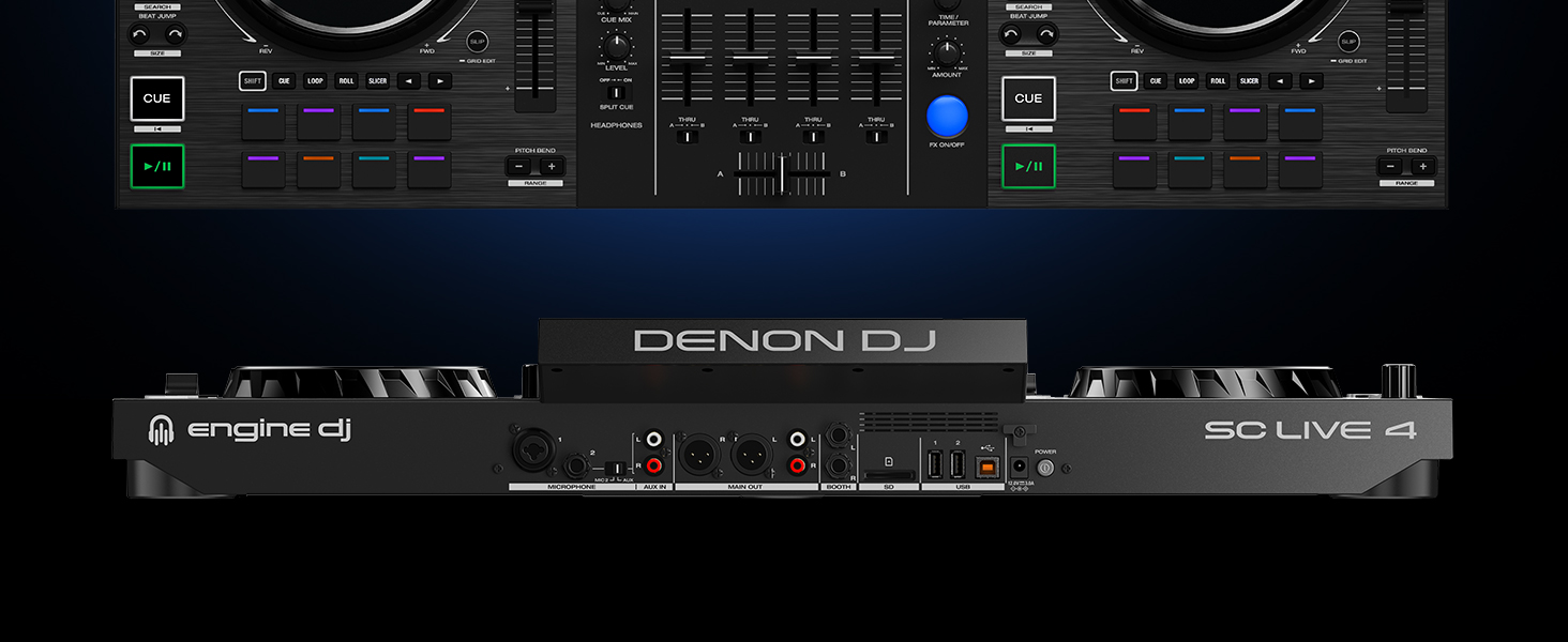 Denon DJ SC LIVE 4 Standalone DJ Controller, 4Channel Mixer, Amazon