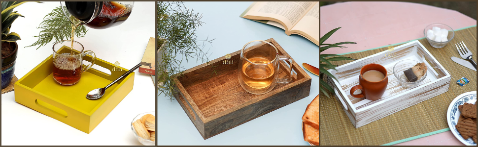 SPN-BFC Enamel Coated Deco Painted Multipurpose Tray  Serving Tray Home  Dining Table