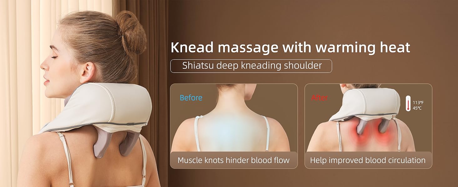 knead massage with heat