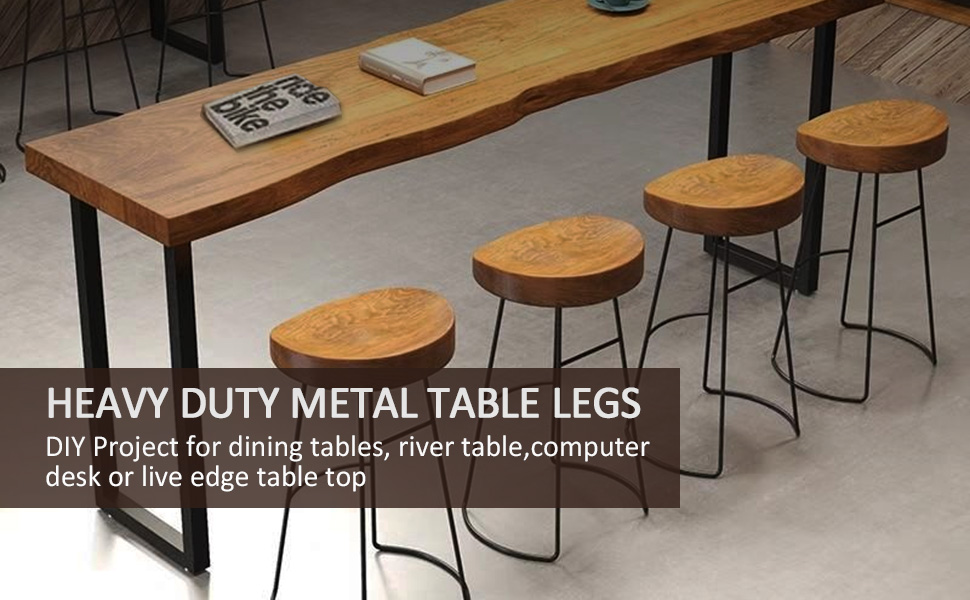 ALLCOS Metal Table Legs 28 Inch Heavy Duty Desk Legs Dinig