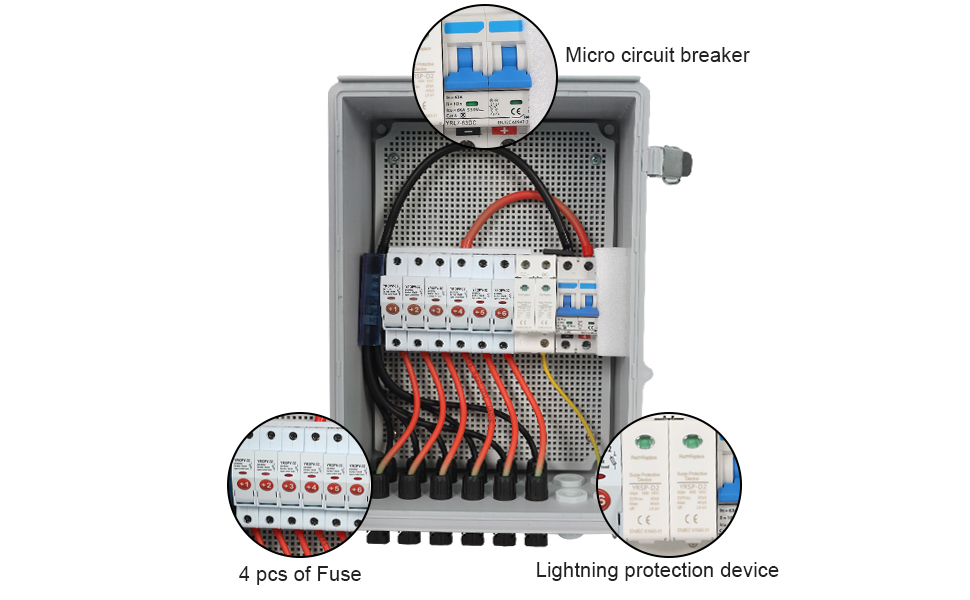 pv combiner box 4 string