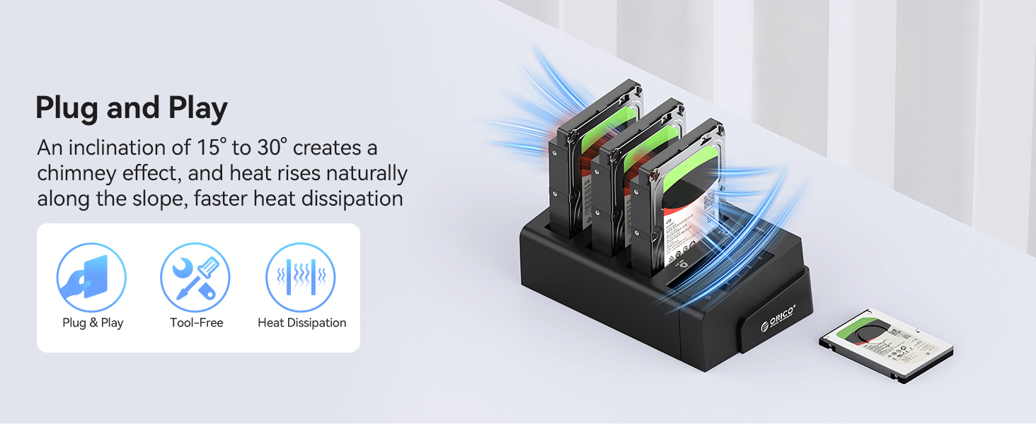 inclination design for heat dissipation
