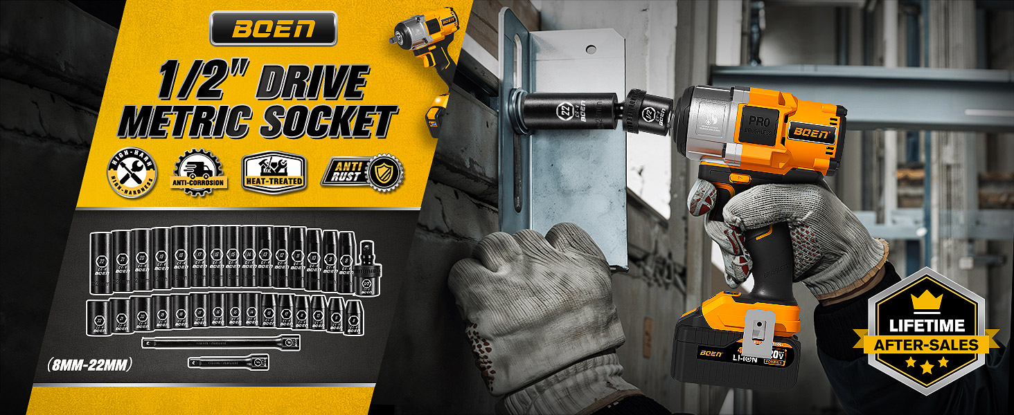 1/2" impact socket set
