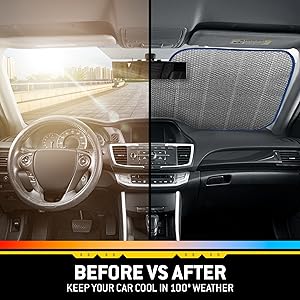 before vs after keep car cool