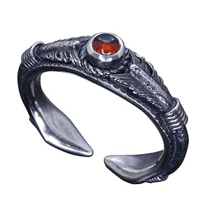 Amazon | [龍頭] シルバー 950 生二本矢 リング アメジスト 燻し
