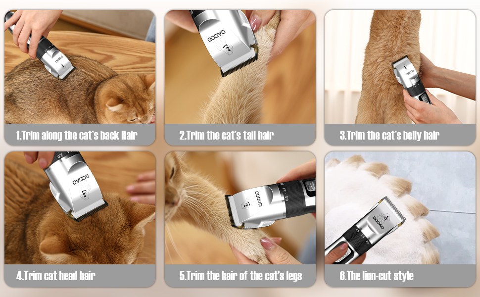 Gooad Cat Clippers for Matted Hair, Cat Grooming Kit