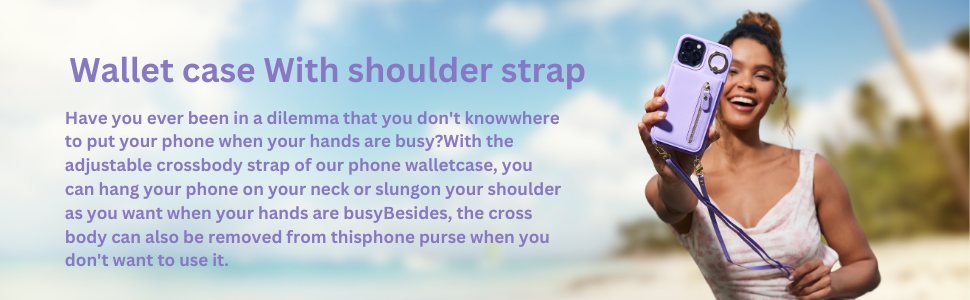 Capa carteira com alça de ombro