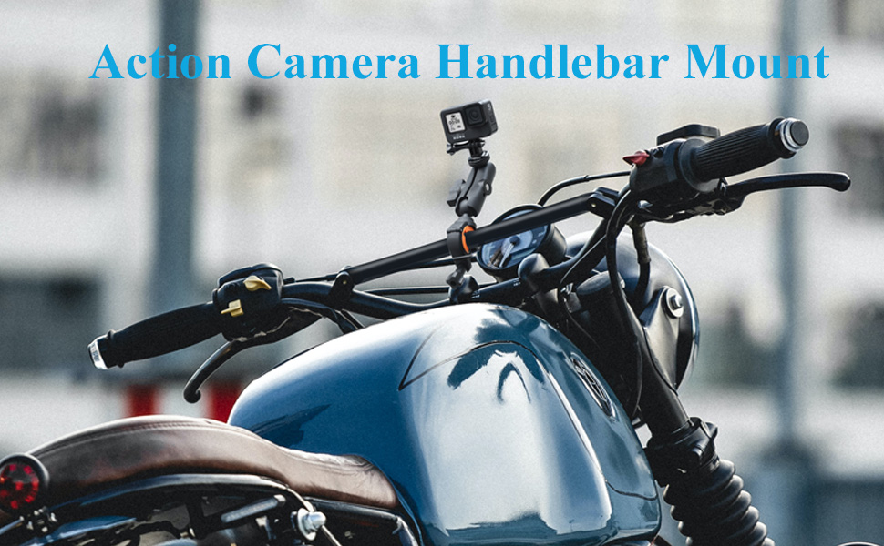 UNSTINCER Action Camera Handlebar Mount for 8 35mm pipes, Tripod Bracket Holder Clip Clamp