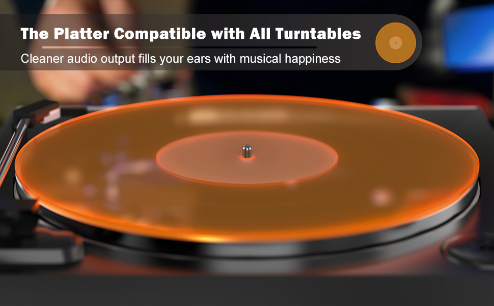 Turntable Mat Record Platter Slipmat Acrylic Record Player Platter