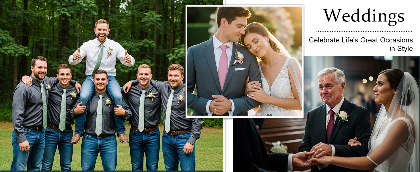 wedding tie for groomsmen groom father husband boyfriend