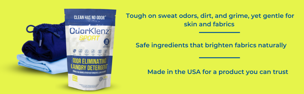touch on sweat odors, made in the usa, laundry safe ingredients