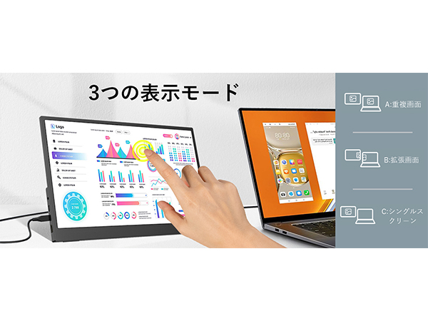 タッチパネル操作OK❣遅延なく高感度でストレスフリー♪❤4Kモバイルモニター JAPANNEXT 15.6インチ タッチパネル搭載 4K(3840x2160)解像度