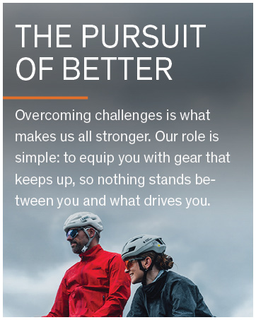 Outdoor cyclists in GOREWEAR apparel, focused on the pursuit that matters most