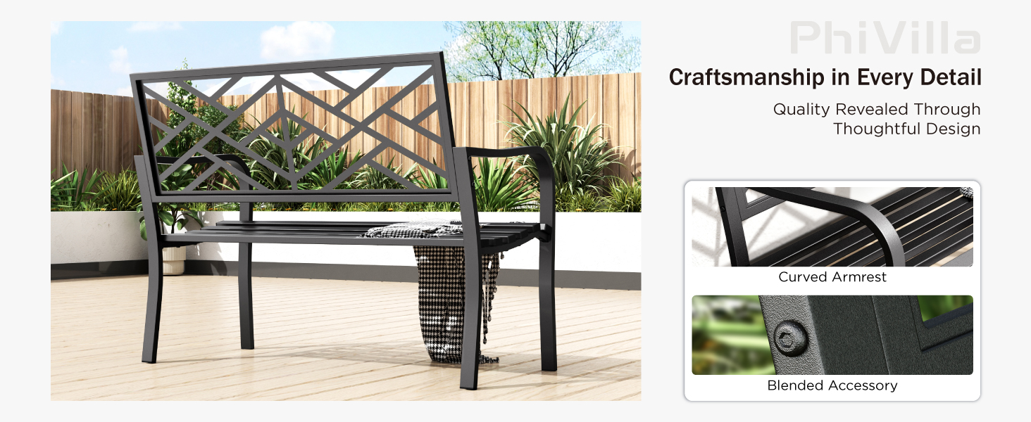 outdoor cast iron bench