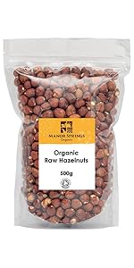 Organic Raw Hazelnuts 500g