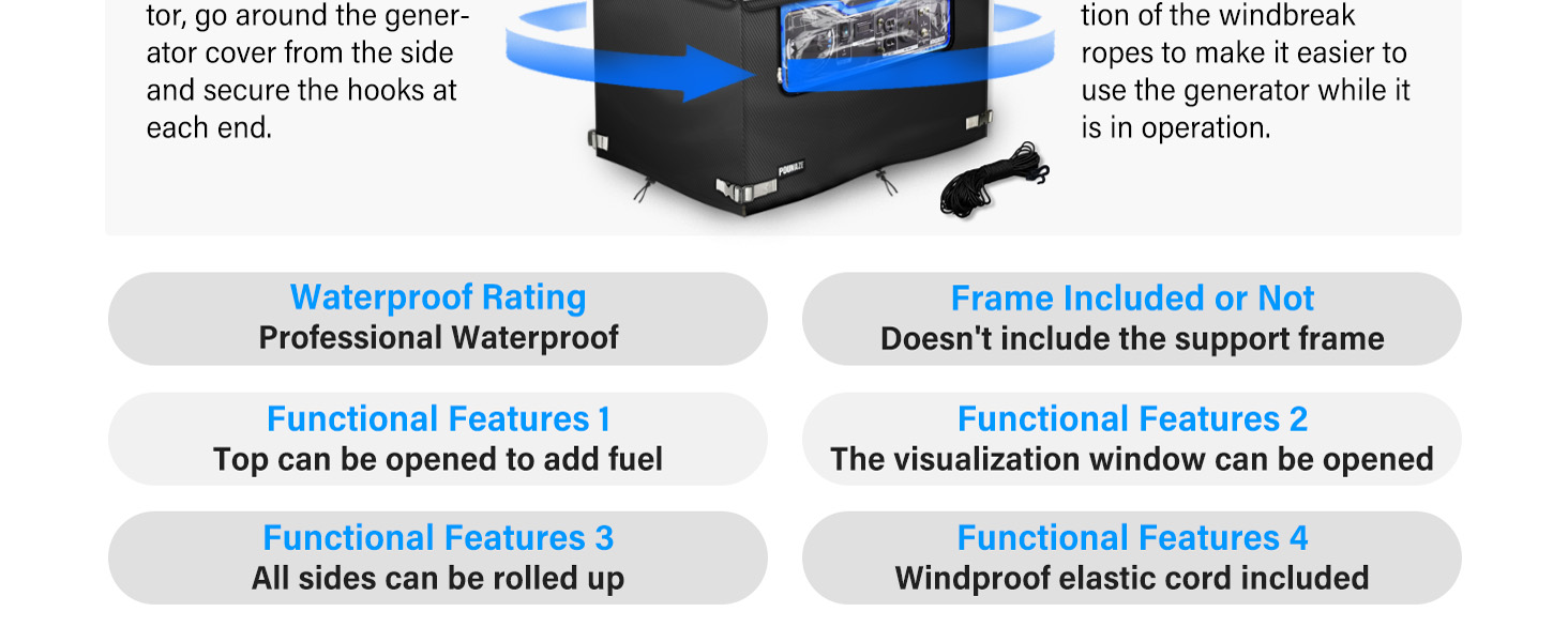 Running generator cover