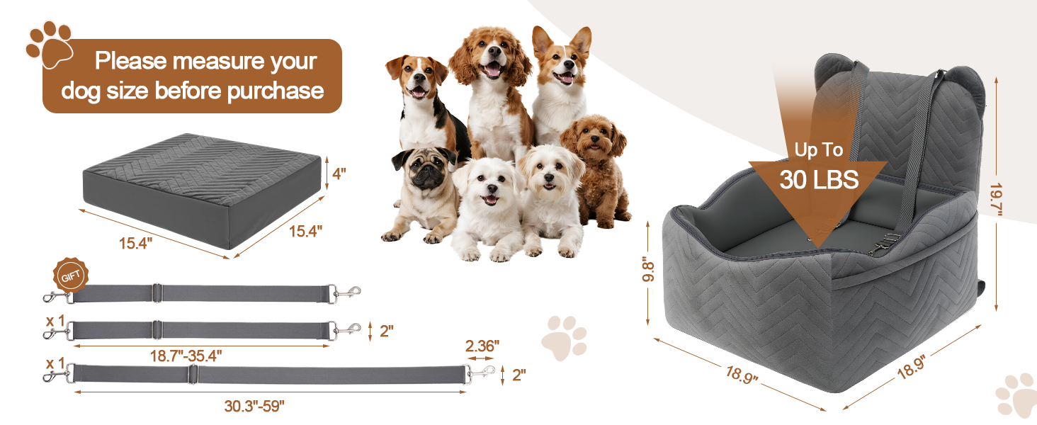 Dog car seat 30lbs