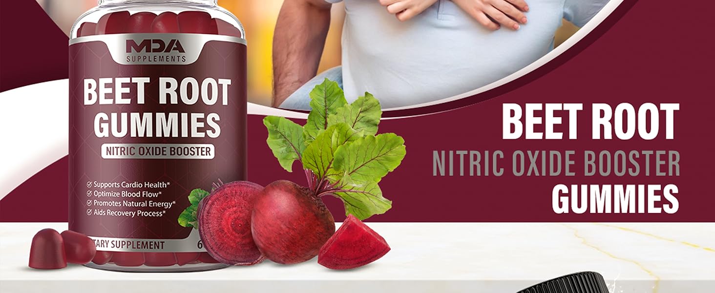 Beet Root Gummies with CoQ10, Energy, and Circulation