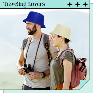 48 Pieces Bucket Hats Unisex Cotton Wide Brim Sun Bucket Hat