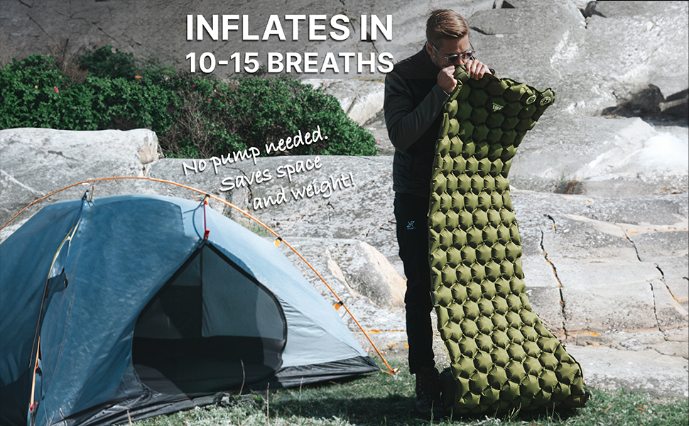 TRINORDIC Ultralight Inflatable Camping Mat Single Sleeping Air Matress Offering SpaceSaving