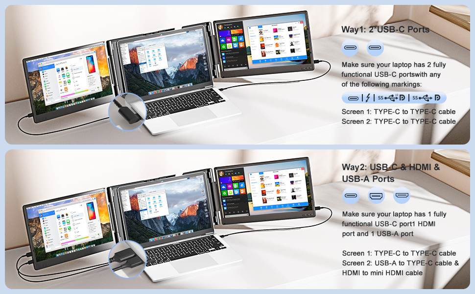 A+4 laptop screen extender monitor portable