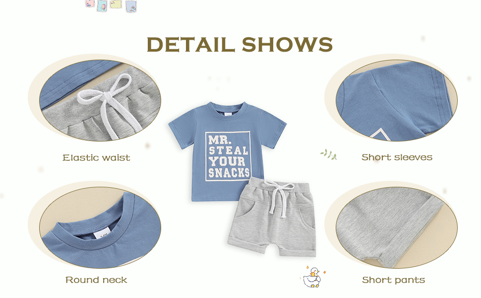 Toddler Baby Boy Summer Clothes Letter Print Short Sleeve Shirt Tops and Shorts Set Summer Outfit