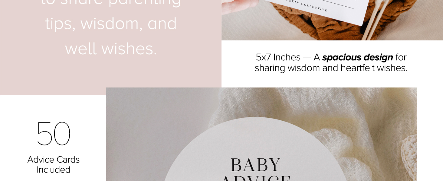 Baby advice cards