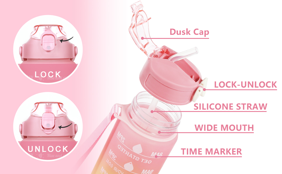 Motivational Water Bottle 3 Pcs Set