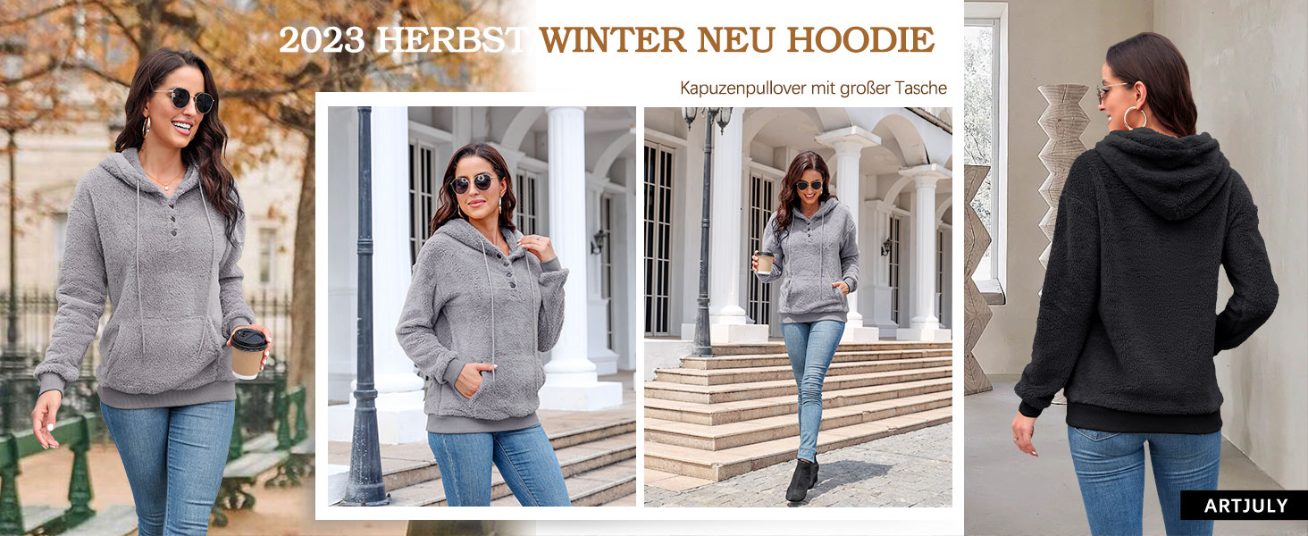damen plüsch warmer pullover