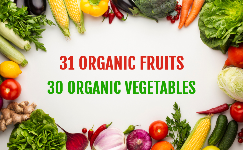 UpNourish Organic Fruits and Veggies Supplement Support