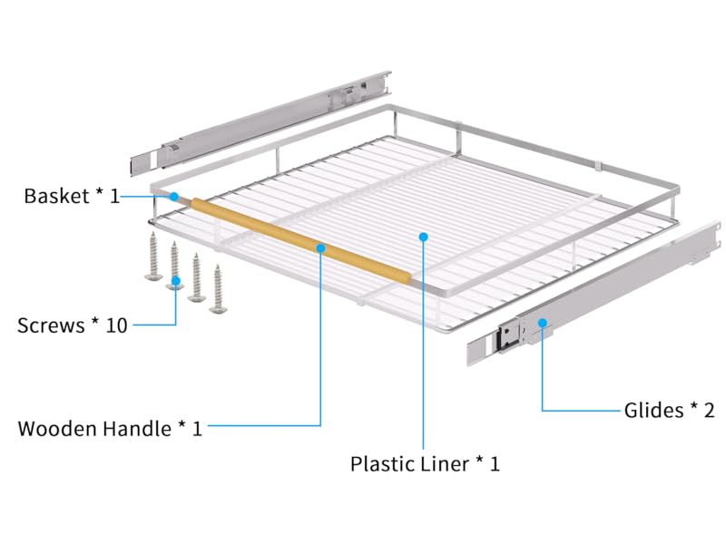 KIKIBRO Expandable Pull Out Drawer Organizer