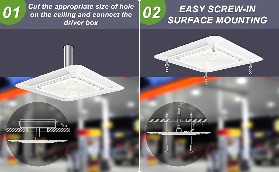 LED Canopy Light for Gas Station