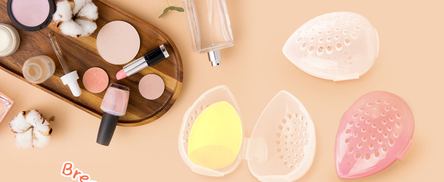 Breathable Makeup Sponge Case Protective Plastic