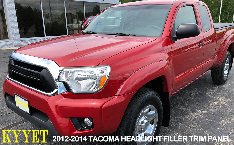 KYYET Front Bumper Grille Headlight Filler Trim Panels Set