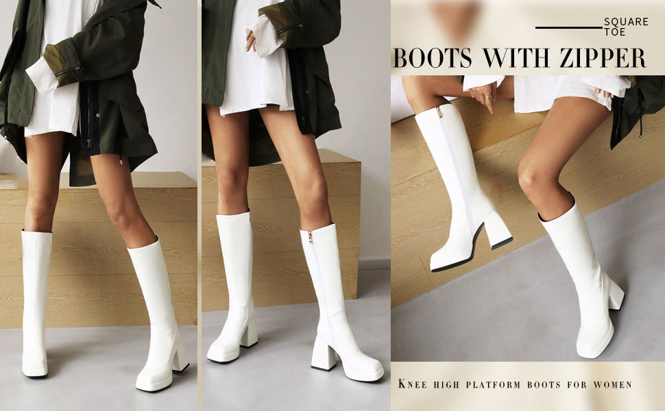 CHUNKY SQUARE TOE BOOTS メゾンエウレカ CHUNKY SQUARE TOE BOOTS メゾンエウレカ