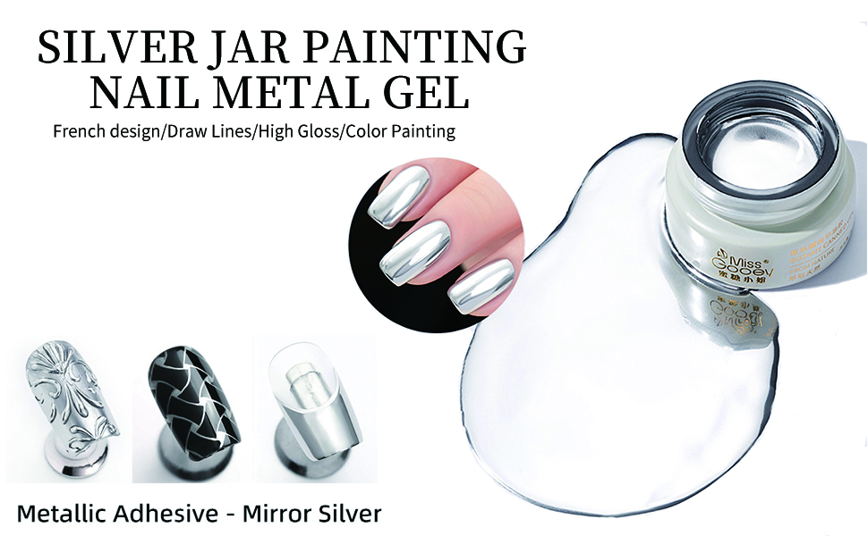 Silver Painted Nail Polish