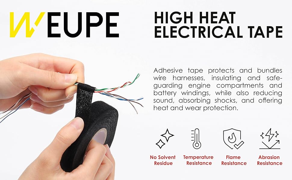WEUPE Most Advanced High Heat Harness Tape 51036 Compatible