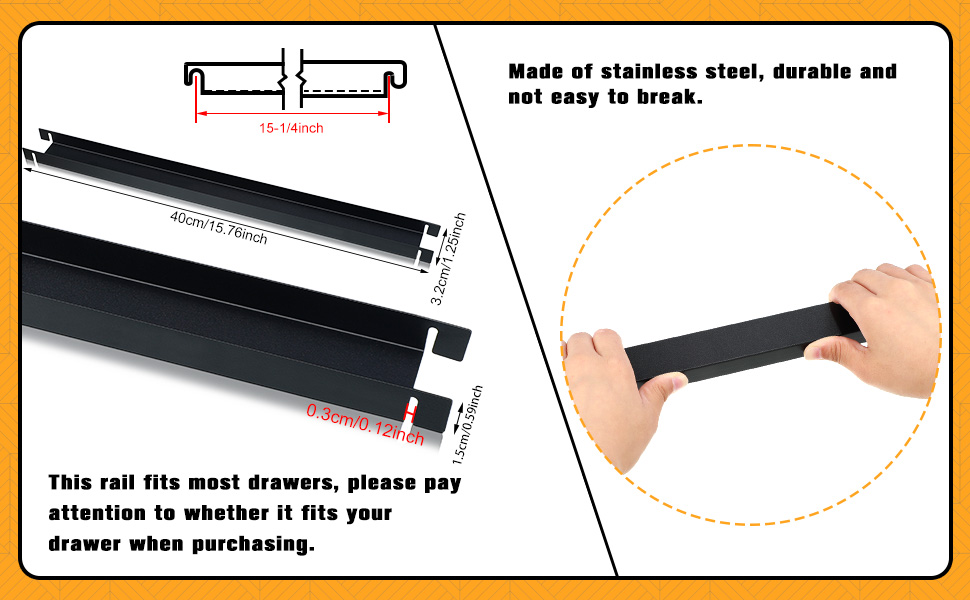 Peryiter Front to Back Rails Lateral Drawer Hanging File
