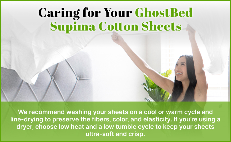 GhostBed Twin Cooling Supima Cotton and Tencel Luxury Sheet