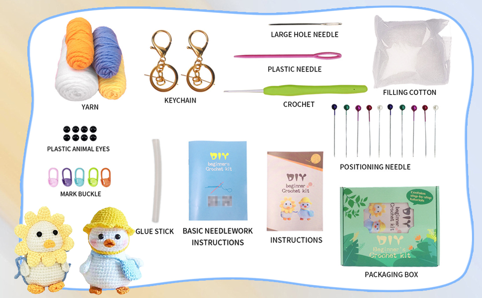 Amazon.com: JIECHFZ Crochet Kit for Beginner Crochet Starter Kit with ...