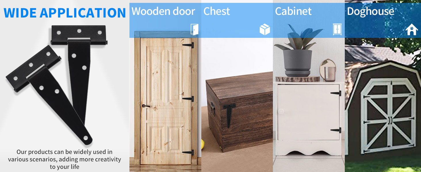 TamBee TStrap Shed Hinge Gate Strap Heavy Duty Hinge Door Barn Fence