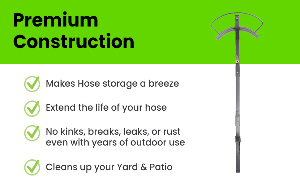 Yard Butler FreeStanding Hose Hanger with Spigot Easy