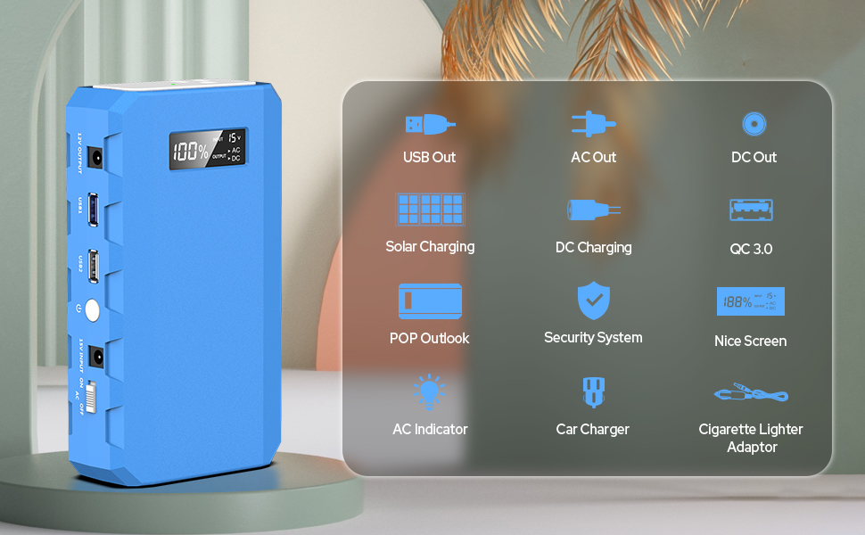 powkey Portable Power Bank with AC Outlet 24,000mAh,88.8Wh