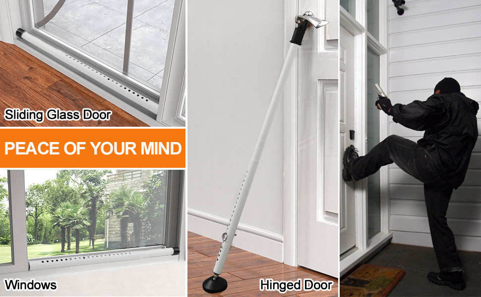 Door Stoppers Security Bar Heavy Duty Door Jammer